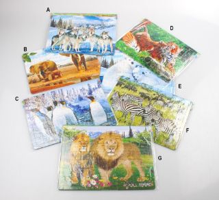 Obrázek z Puzzle zvířata s kreslící podložkou na zadní straně 28x21cm 8druhů(40) 
